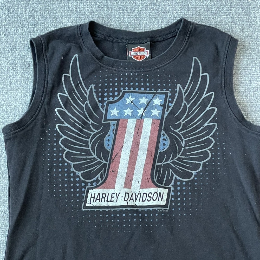 Harley Davidson Shirt Youth Extra‎ Large Graphic #1 Wings T-shirt Sleeveless